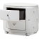 Davina Oval 2 Drawer Nightstand in White Leatherette